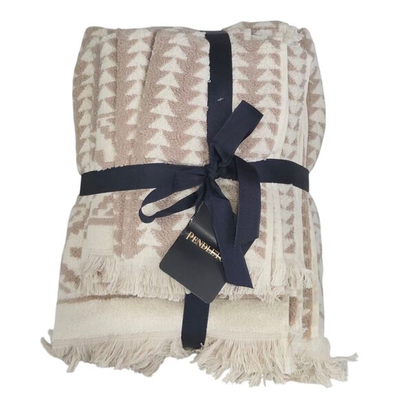 Pendleton Sundown 6pc Cotton Towel Set 2Bath 2Hand 2Fingertip‎ Cement Tan Color - Picture 11 of 11